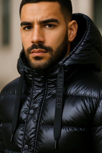 Campera Puffer Semi Larga Abrigo Tendencia Hombre