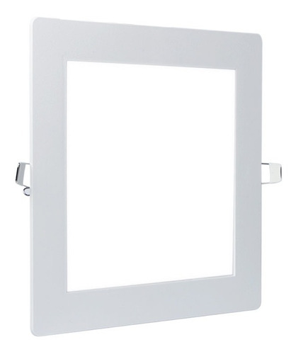 Kit 5 Painel Plafon Led 18w Quadrado Embutir Branco Frio