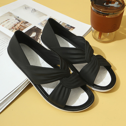 Sandalias Casuales Coreanas Con Toboganes Planos De Verano Y