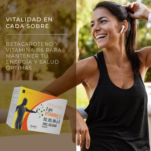 Vitaminas En Polvo Sobres Docis Diaria Complejo Vitamínico Vit C Plus Bylappiel Sabor Naranja Naranja