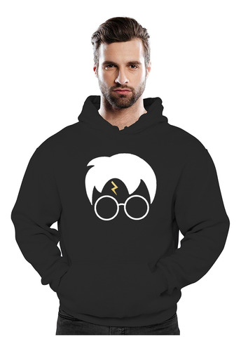 Poleron Harry Potter Face Rayo Magia Mago Unisex