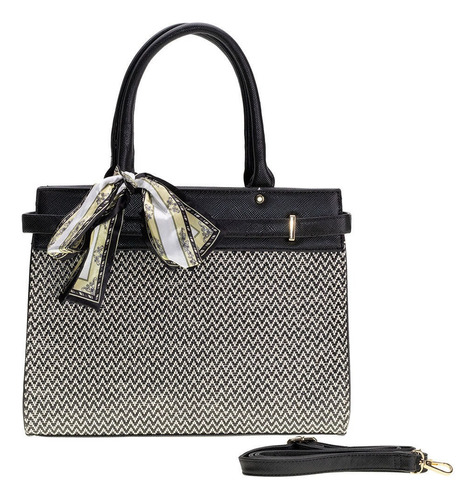 Bolsa Feminina Arara Dourada - H844 Cor Preto