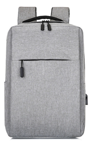 Mochila De Gran Capacidad Para Ordenador Usb Gris