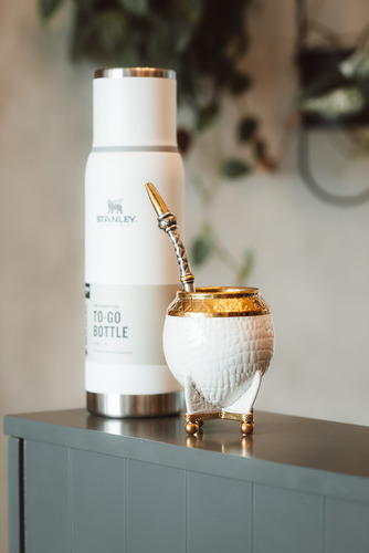 Mate Torpedo Imperial Bronce Blanco Calabaza Premium + Base