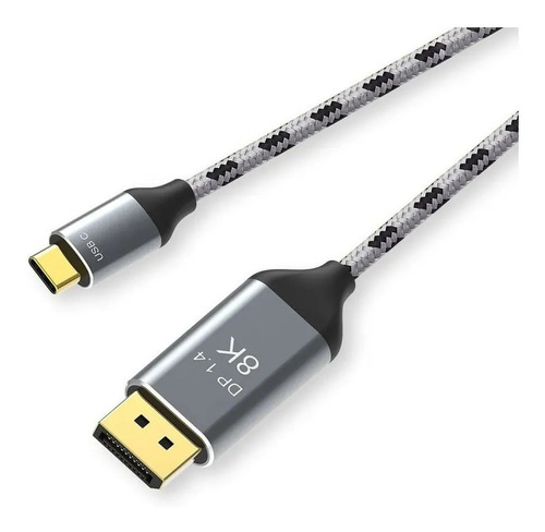 Cable Usb C A Displayport 1.4 8k 2k 165hz 4k 144hz 240hz 2mt