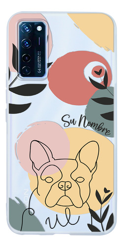 Funda Para Zte Para Mujer Bulldog Francés Minimal Con Nombre