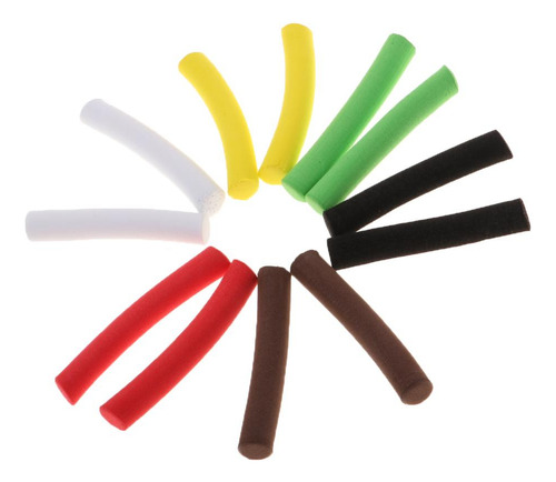 12 Piezas Aparejos De Pesca Zig Manga Cebo Espuma Multicolor