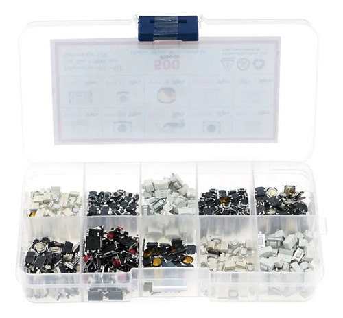 . 500 Piezas Push Button Boton 10 Modelos Smd Microswitch
