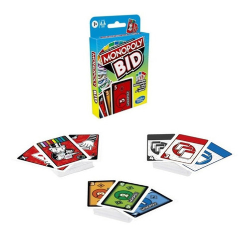 Imagen 2 de 3 de Juego de cartas Monopoly Bid Hasbro F1699
