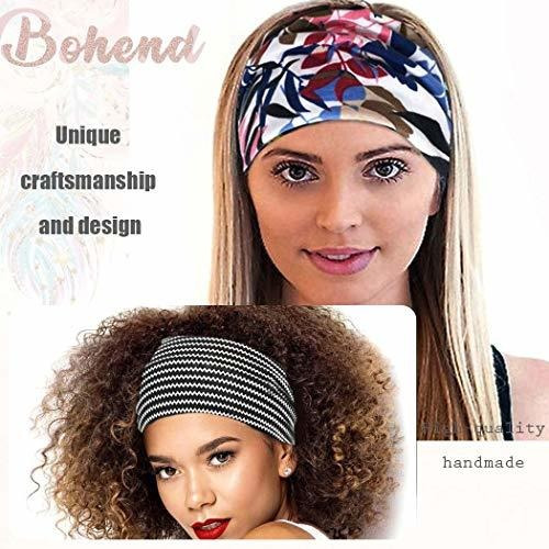 Diadema Bohemia Ancha Para Yoga / Deportes Multicolor