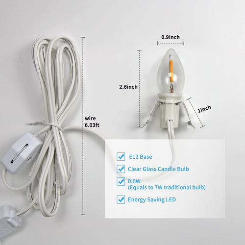 Juego De 2 Cables Con Bombilla Led De 1,8 Metros Para Decora