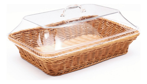 Nueva Cesta Con Pan Y Fruta, Escurrida En La Cocina