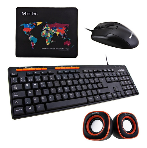 Teclado+mouse+parlante+pad Mouse Meetion C105 Combo 4 En 1