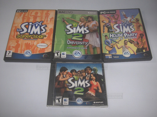 The Sims Lote De 4 Discos Expansion Pack 2 De Pc Y 2 De Mac (Usado)