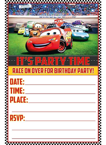 Happy Choice Cars Tarjetas De Invitación - Feliz Cumpleaños 