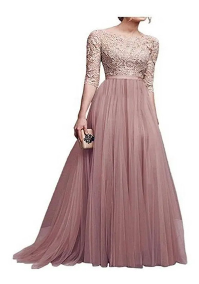 Vestidos Elegantes Color Palo De Rosa | MercadoLibre 📦