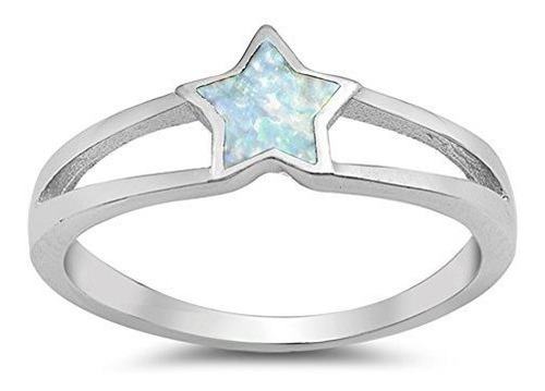 Elige Tu Color Anillo Estrella De Plata Esterlina