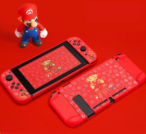 Carcasa Protectora Nintendo Switch Super Mario Pixel