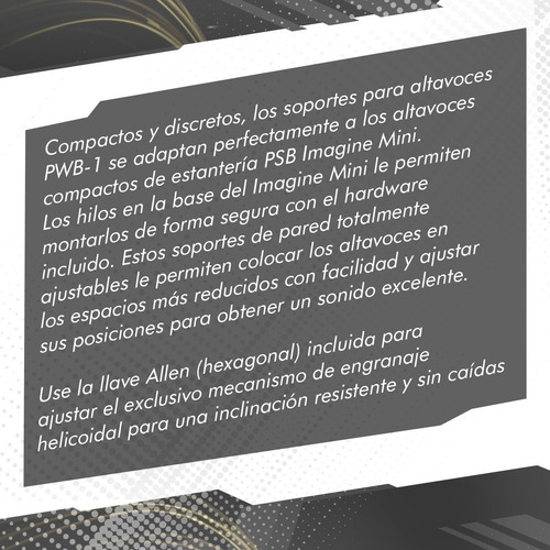Base Soporte De Pared Para Bocinas Psb Imagine Pwb1