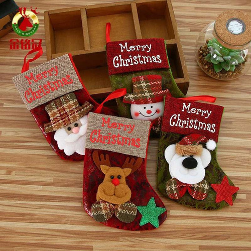 L Calcetín De Navidad, Paquete De 4 Calcetines Clásicos De