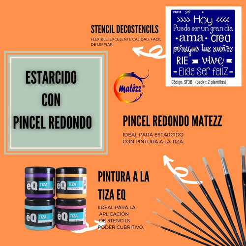 Stencil Plantilla Frases 30x30cm 2 Diseños Deco Stencils F03