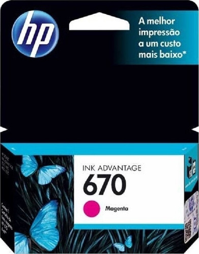 Cartucho De Tinta Hp 670 Magenta Original Imp 5525 6525 3525