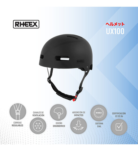Casco Regulable Versatil Certificado Para Bici Skate Rollers Negro M