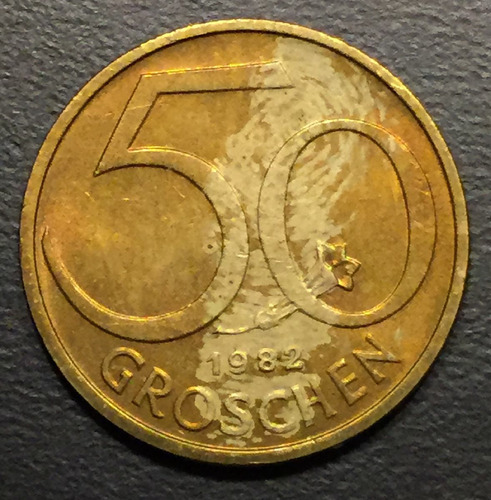 Ost041 Moneda Austria 50 Groschen 1982 Unc Detalles Ayff