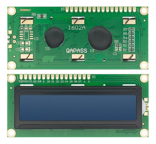 2 Piezas Display Lcd Pantalla 16x2 1602a Fondo Azul Arduino