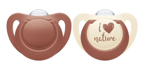 Chupete Nuk Silicona For Nature X2 0 A 6 Meses Teja Mate