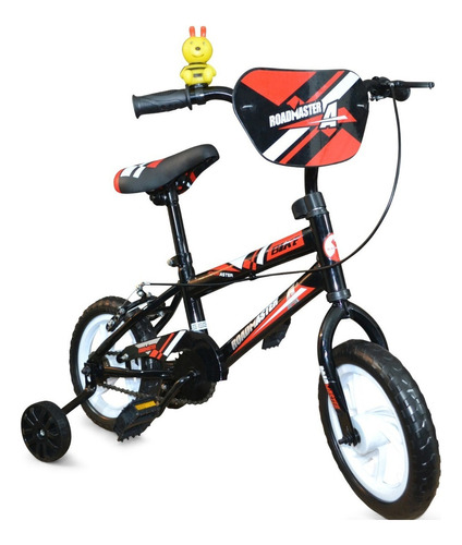 Bicicleta Roadmaster Infantil Rin 12 Accesorios Niño Y Niña Color Negro