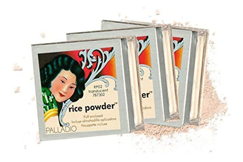Paquete De 3 Palladio Beauty Rice Powder Rpo2 Translucido