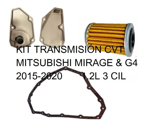 3 Kits De Filtros Cvt Mitsubishi Mirage 1.2l 3l 2015-2020 