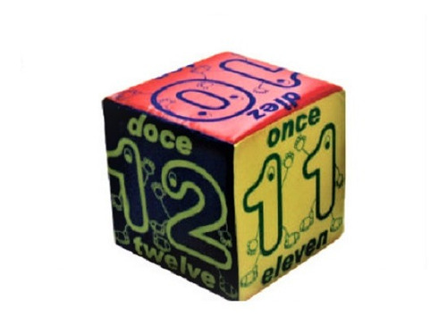 Cubo De Tela Numerado 7 Al 12 - Material Didáctico