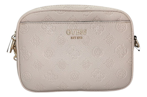Bolsa Guess Pg931814 Nueva 100 % Original Con Etiqueta Blanco Estampado Oro Blanco