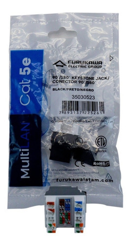 Conector Keystone Cat5e Multilan Fêmea Furukawa Rj45