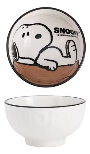 Juego De Tazones De Snoopy (bolw 4 Piezas) Café