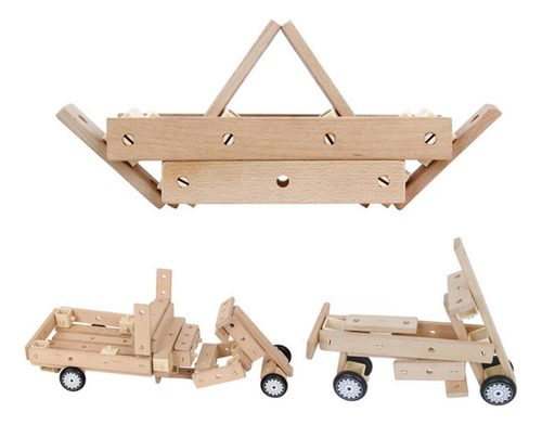 Conjunto De Bloques De Construcción De Madera, Tableros De