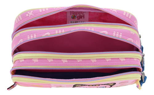 Kit Mochila Lonchera Lapicera Con Ruedas Gipsy Hg70354-p Rosa Chicle Mochila Lapicera