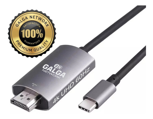 Cable Usb Tipo C Hacia Hdmi 4k 60hz 1,9 Metros Galga Network