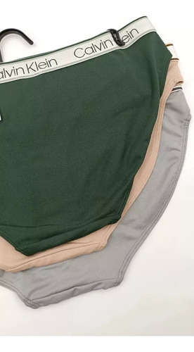 Calvin Klein Set 3 Calzon Bikini Stretch Mujer Original