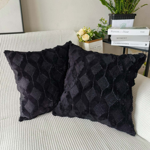 Funda De Cojín Cuadrada 45x45 Cm Algodón Diamante Funda 2pk