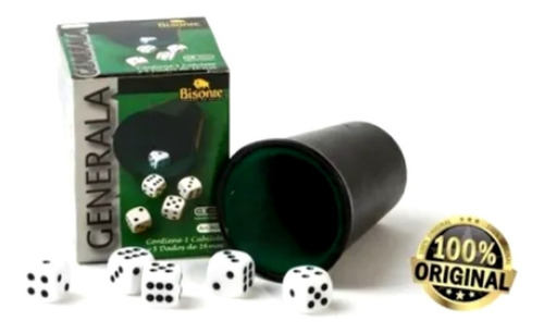 Generala 5 Dados Cubilete Forrado Bisonte - Sharif Express