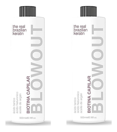 Biotina Blow Out Anti Frizz Libre De Formol  500ml Pack X 2