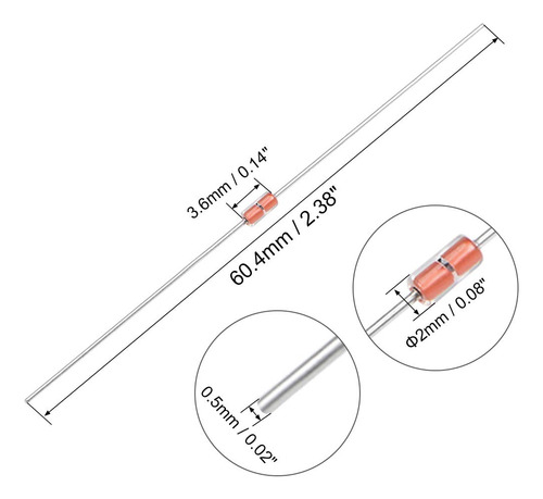 Uxcell - Resistencias De Termistores Ntc Mf58 3950b, Sensore