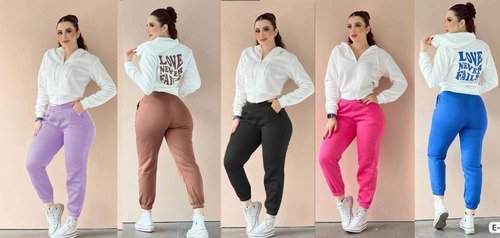 Conjunto Pants De Moda Para Dama Azul Lisa L