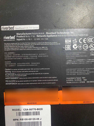 Acelerador De Aplicaciones De Red Riverbed Steelhead 770
