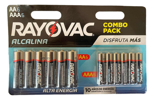 Pack Pilas Alcalina Rayovac Aax6 + Aaax6