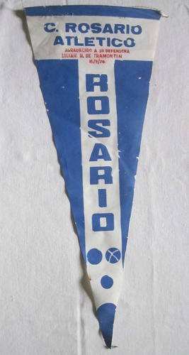 Antiguo Banderin Club Rosario Bochas 1974