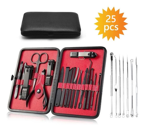 Set De Manicura Pedicura Pies Manos Acero Inox 18 Piezas